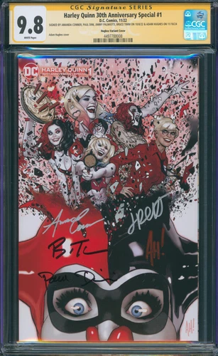 Harley Quinn 30th Anniversary Special #1 2022 Hughes Variant SignedX5 SS CGC 9.8