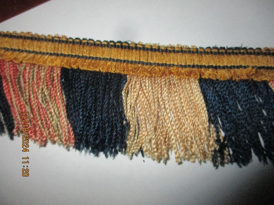 Ancien galon passementerie frange 17 Mètres-décoration abat jour ameublement - - Photo 2/4