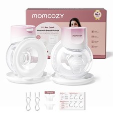 Momcozy Breast Pump S12 Pro Quick, 24mm Flange, 2 Count, Cozy Pink Electric...