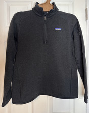 PATAGONIA W's Better Sweater 1/4 Zip fleece pullover Women's L Black