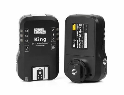 Pixel KING Funk Blitzauslöser Set TTL 2,4GHz für Canon DSLR Kameras (P3)