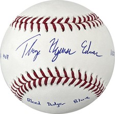 Thomas Hyunsu Edman Autographed ML Baseball Inscribed with NLCS Stats TRISTAR