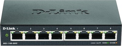 D-Link 8-Port Gigabit Switch Layer 2 Smart Managed Metallgehäuse lüfterlos