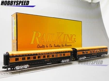 MTH RAILKING HALLOWEEN 2 CAR SLEEPER DINER PASSENGER SET O GAUGE 30-68283 NEW