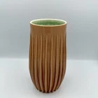 Red Wing Pottery USA Vase M-1528 9.25” Tall Mid-Century Brown/Green Art Pottery