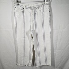 Vintage 90s Chicos Design Womens Size "2" Cotton Cropped Pants Coastal 31" Waist