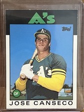 1986 Topps Traded Jose Canseco RC Rookie Base #20T Oakland Athletics
