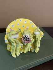 Original Frogs And Flies Potter In Green And Yellow By Outer Banks NC Artist