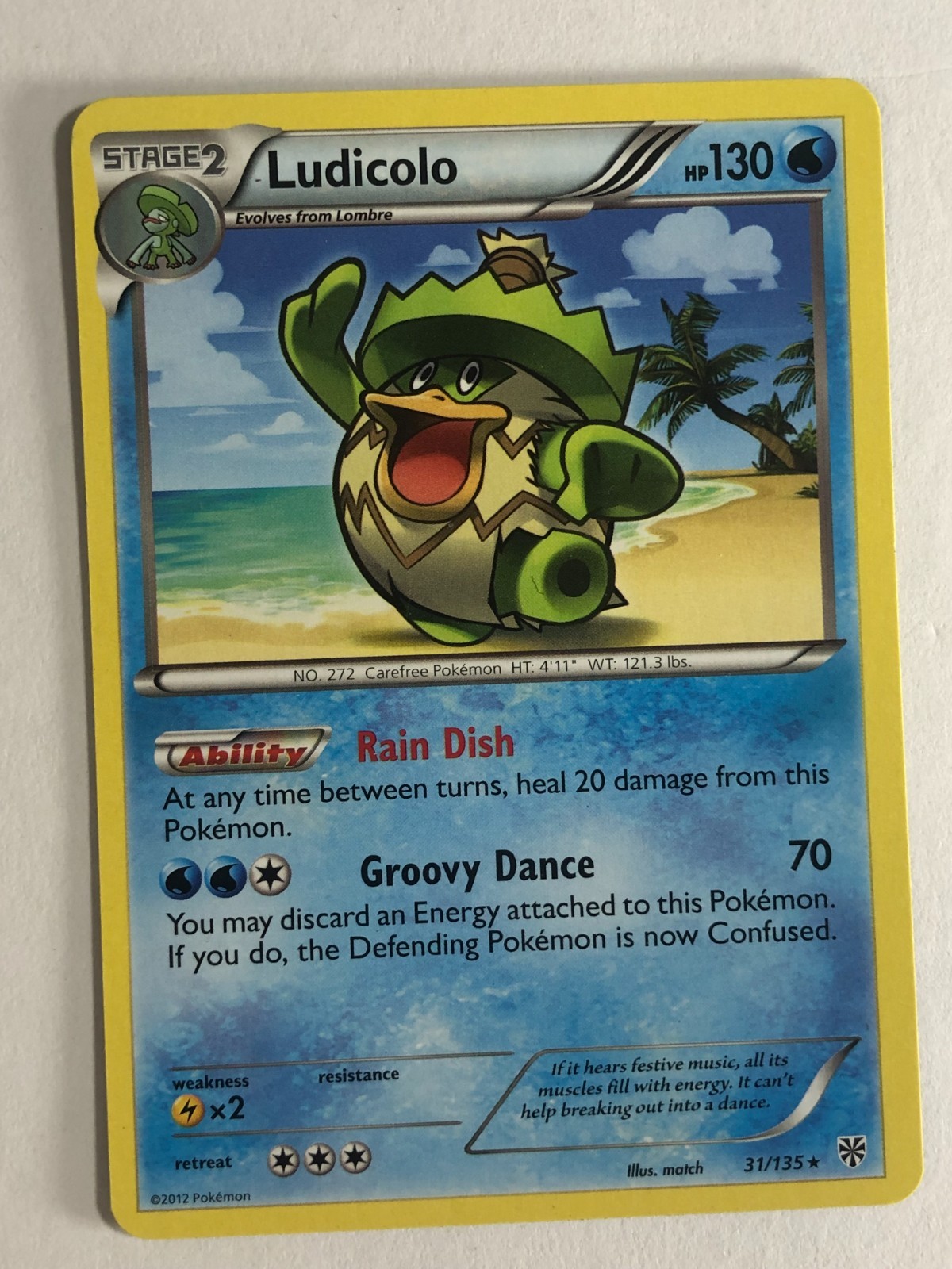 Pokemon TCG Plasma Storm Ludicolo 31/135 Near Mint