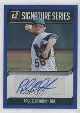 2018 Panini Donruss Signature Series Blue 57/99 Paul Blackburn #SS-PB Auto 5w7