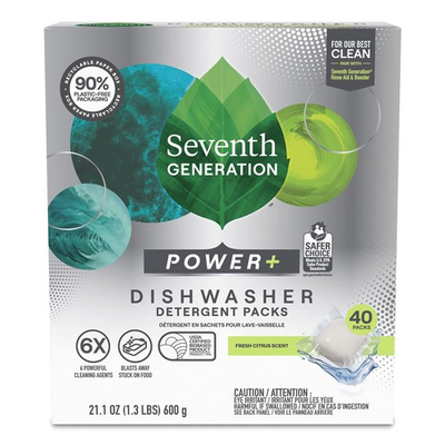 #ad Seventh Generation Dishwasher Detergent Packs 40 Count Plant Based Clean Power $17.19