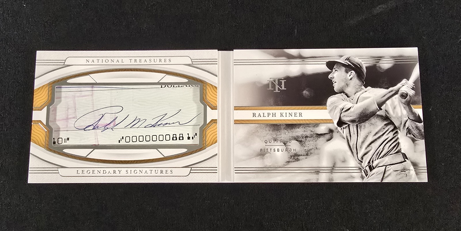 Ralph Kiner 2022 Panini National Treasures Legendary Signature Auto 01/10 LSB-RK