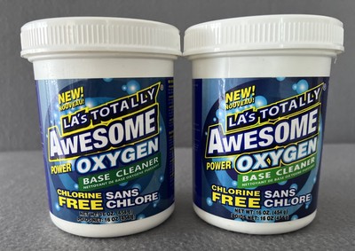 Lot of 2 LA's Totally Awesome Power Oxygen Base Cleaner Chlorine Free 16 oz NOS