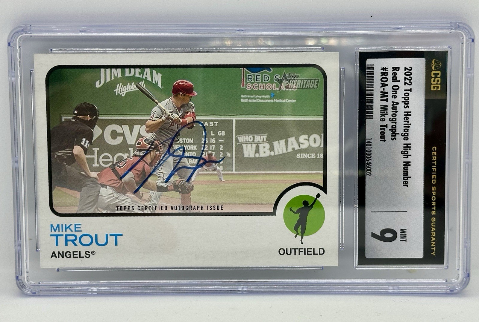 2022 Topps Heritage Mike Trout Real One Autographs