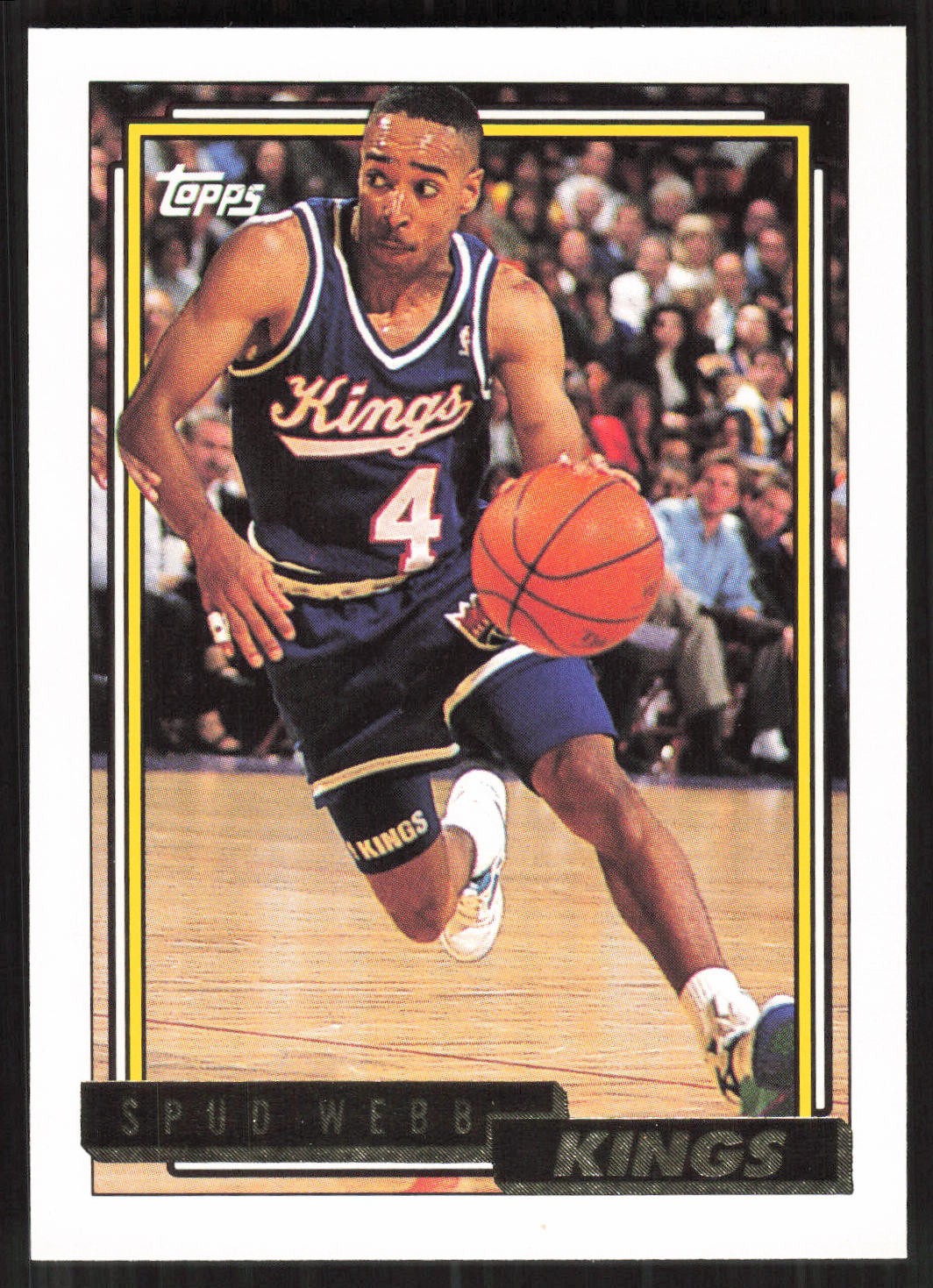 Spud Webb, 1992-93 Topps Gold, #63, Sacramento Kings,