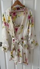 NWT Oscar de La Renta Set Chemise Robe Satin Floral Bridal Cottage L Wedding
