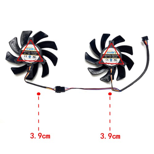 Pièces détachées ventilateur refroidissement carte graphique pour série X DATALAND RX460 4Go - Photo 8/8