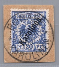 Dt. Colonies Carolines Michel n°4 II lettre oblitérée testée
