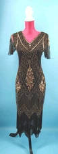 Pretty Guide Women's 1920's Dress Sequin Art Deco Flapper Dress W Short Sleeve S