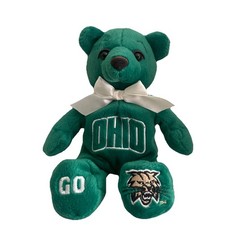 Ohio University Bobcats Teddy Bear Stuffed Solid Green