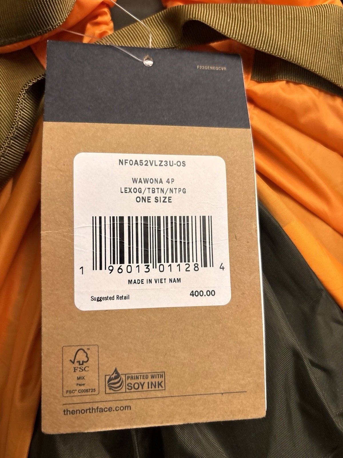 The North Face Wawona 4-Person Tent Orange New Double Wall New