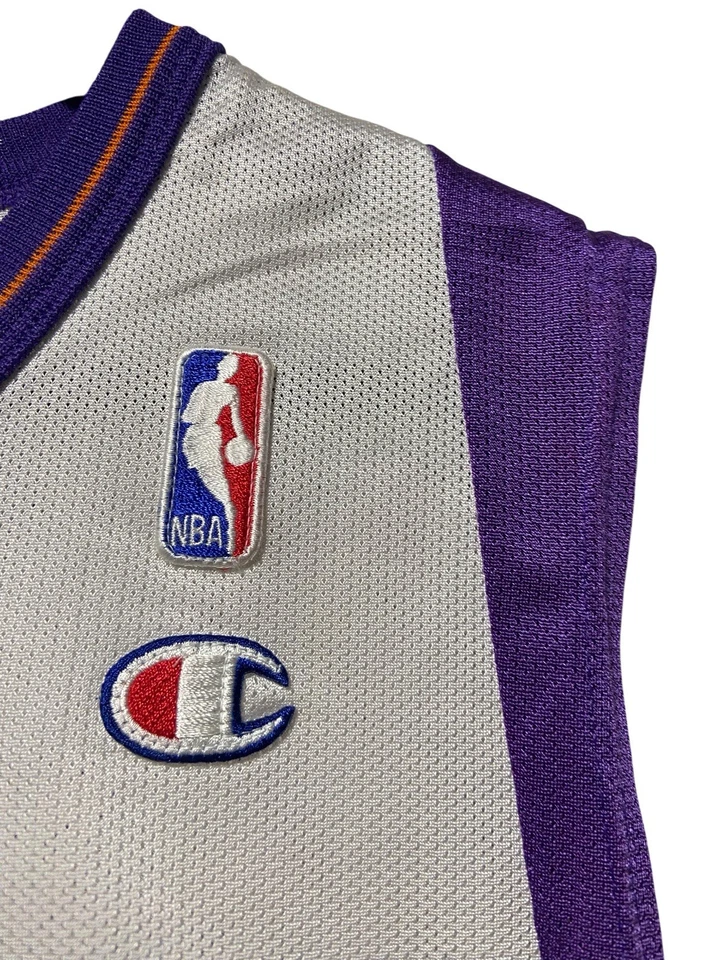 Camiseta deportiva vintage de los 90 campeón Phoenix Suns Stephon Marbury juvenil grande camiseta de la NBA Foto 3 de 4