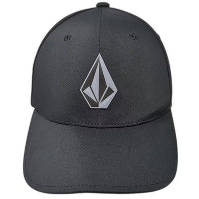 Volcom Black Baseball Cap M V.CO-TECH Performance Stretch Fit Logo Sport Hat