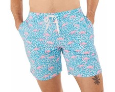 Chubbies The Domingos Are For Flamingos 7 Classic Swim Trunk Large Lined Beach