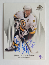 RAY BOURQUE 2015-16 UD SP Game Used Buyback Autograph Auto #1/4!!!