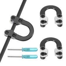 2 Set Archery D Loop Compound Bow Metal U Nock D Ring Nocking Release Black 