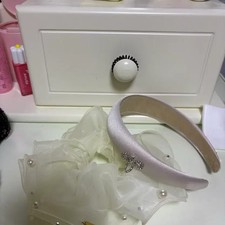 Graceyou Organza Bow with Cubic Zirconia, Hair Accessory