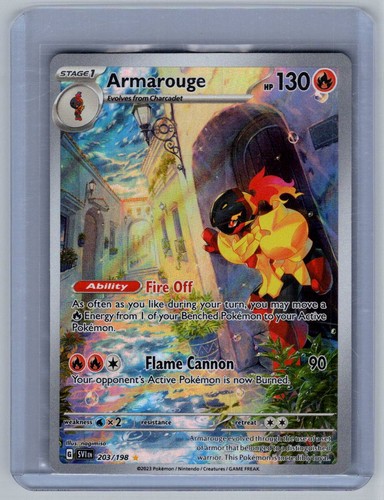 Armarouge 203/198 Illustration Rare Scarlet & Violet Pokemon Holo Near Mint