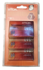 3 Pack TDK Mini DV DVC 60 Minute Superior Grade Digital Video Cassettes