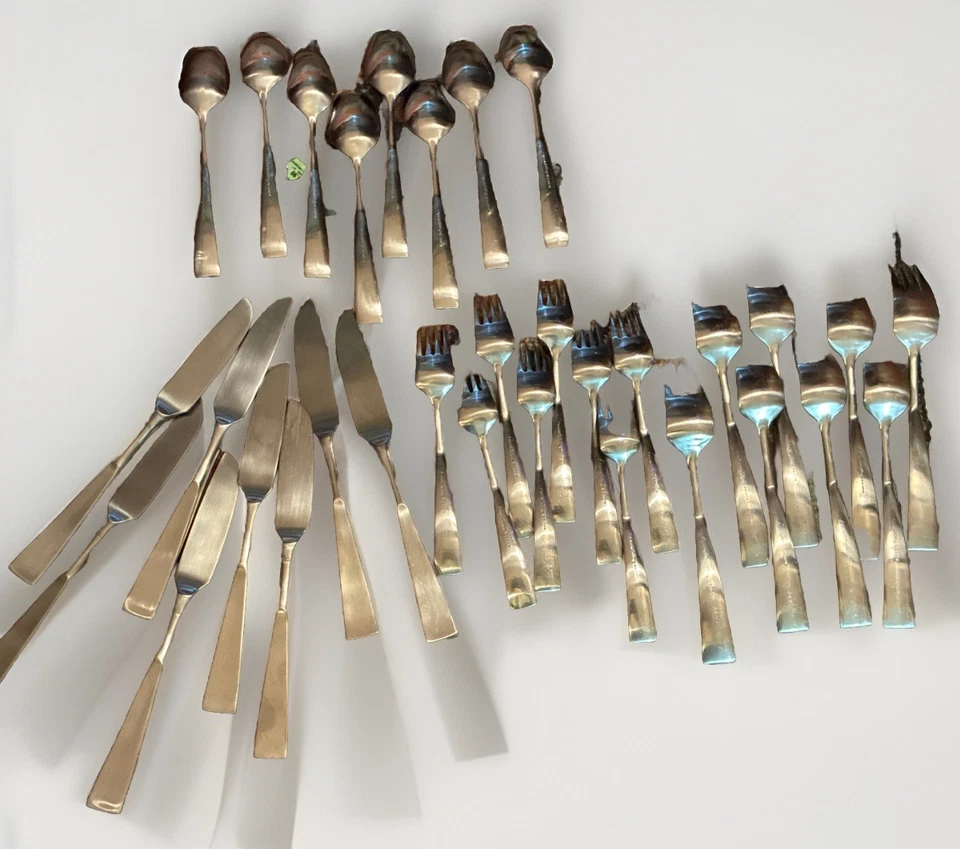 复古 Supreme Cutlery 18-8 日本 DESTINY Towle 不锈钢餐具 批量 32 件 — 第 2/4 张图片