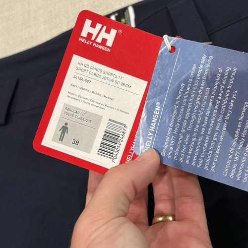 Helly Hansen Men's HH QD Cargo Shorts 11" Sailing Hiking Quick Dry Ripstop Sz 38 - Picture 4 of 11
