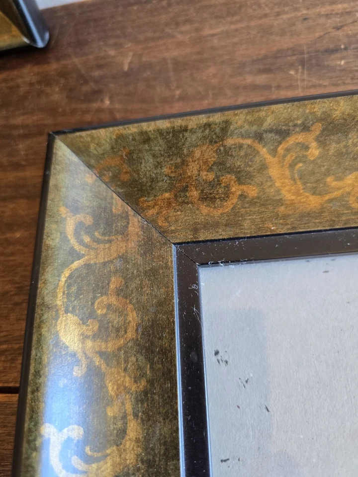 2 marcos de fotos colgantes negros dorados de cerámica para lobby talla 7-1/4x5-1/4" Foto 3 de 4