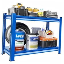 Garage Shelving Heavy Duty，Large Loads Adjustable Garage 48"W×18"D×39"H Blue