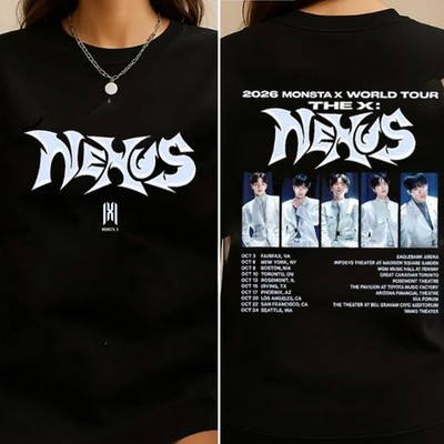 Monsta X Tour Shirts 2026, Monsta X Nexus Tour T-shirt, Monsta X Kpop Fans Tee