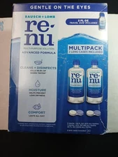 Bausch & Lomb Renu Multi Purpose Solution 16fl oz 2 Pack + 2oz Travel Size 12/25