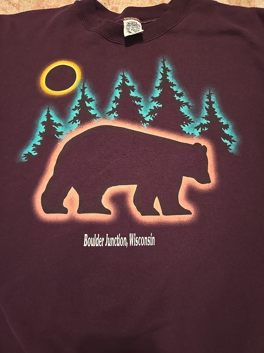 Vintage Eagle Products Boulder Juctions Wi Sweater Size XL