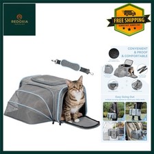 Expandable Airline Approved Small Pet Carrier for Cats 41x23x25cm