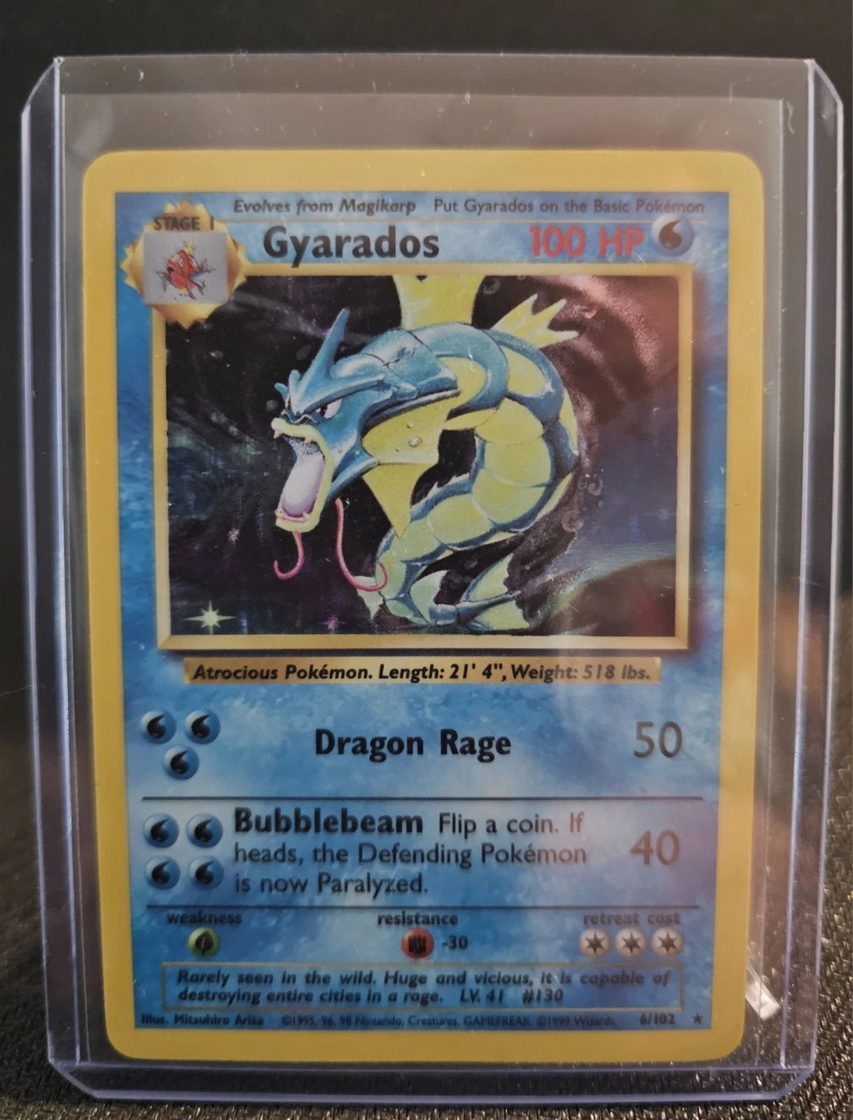 Deal for Pokemon TCG - Gyarados 006/102 Base Set Holo • 1999 WOTC • NM/LP