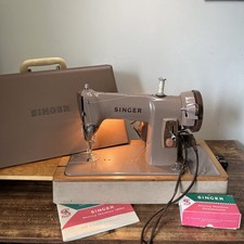 Vintage Singer 185K Electric Heavy duty Sewing Machine with Case