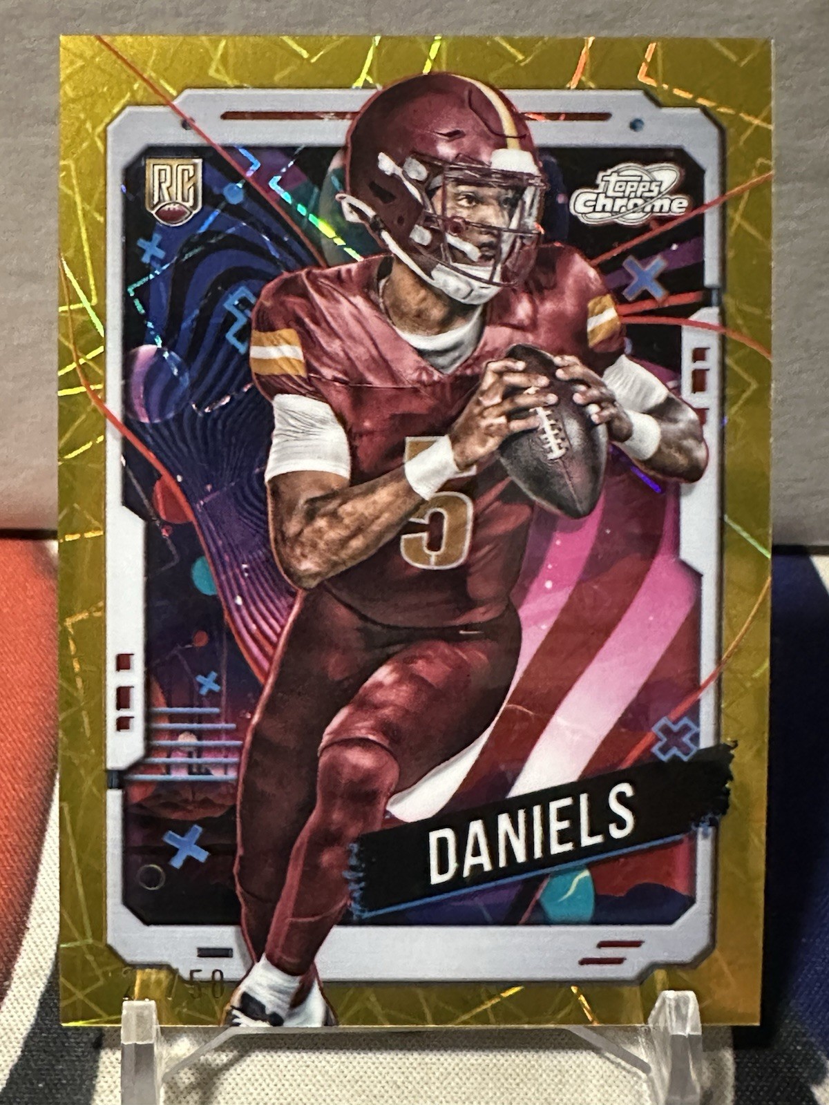 2024 Topps Chrome Cosmic Jayden Daniels #196 Gold Interstellar Ref.  /50 RC 🔥📈