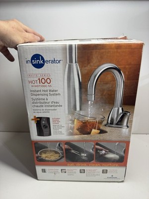 New InSinkErator H-HOT100C-SS Push Button Instant Hot Water Dispenser