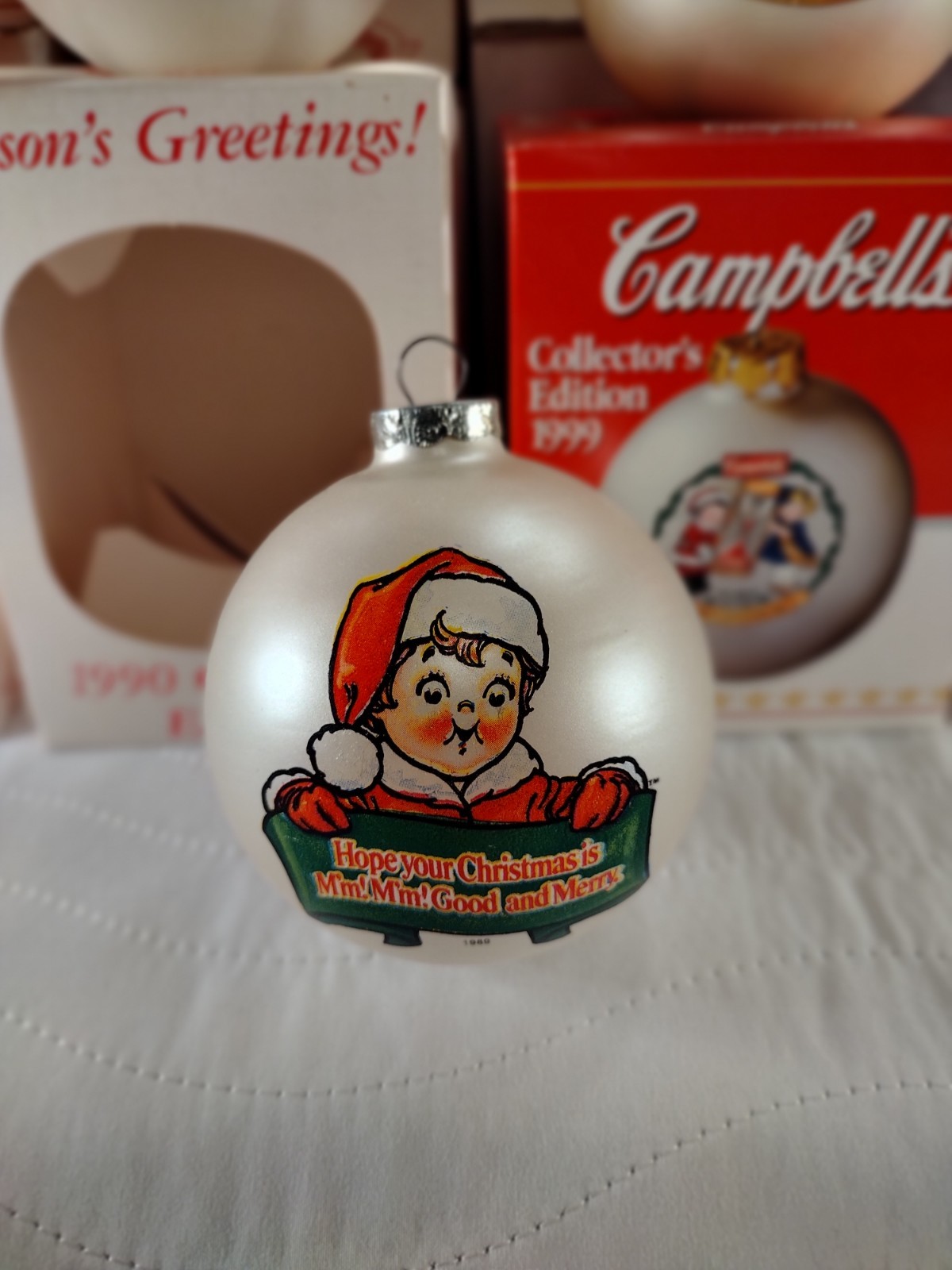 LOT OF NINE - Campbell’s Collector's Edition Christmas Ornaments ( LOT OF 9  )