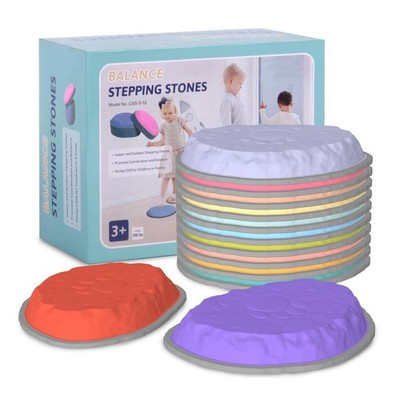 12Pcs Stepping Stones for Kids, Todder Ourdoor Toys, The Floor Is Lava Game f...
