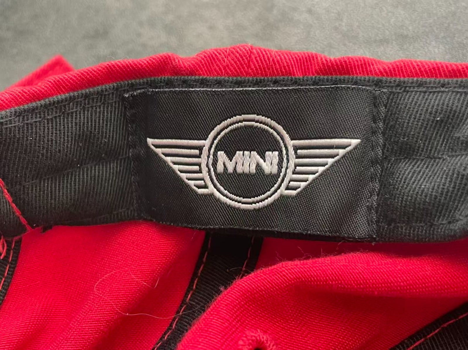 Mini Cooper Adjustable Strapback Dad Cap Red USA … - image 8