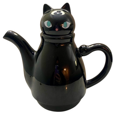 Adorable Shinzi Katoh Black Kitty Cat Kitten Tea For Two Teapot 