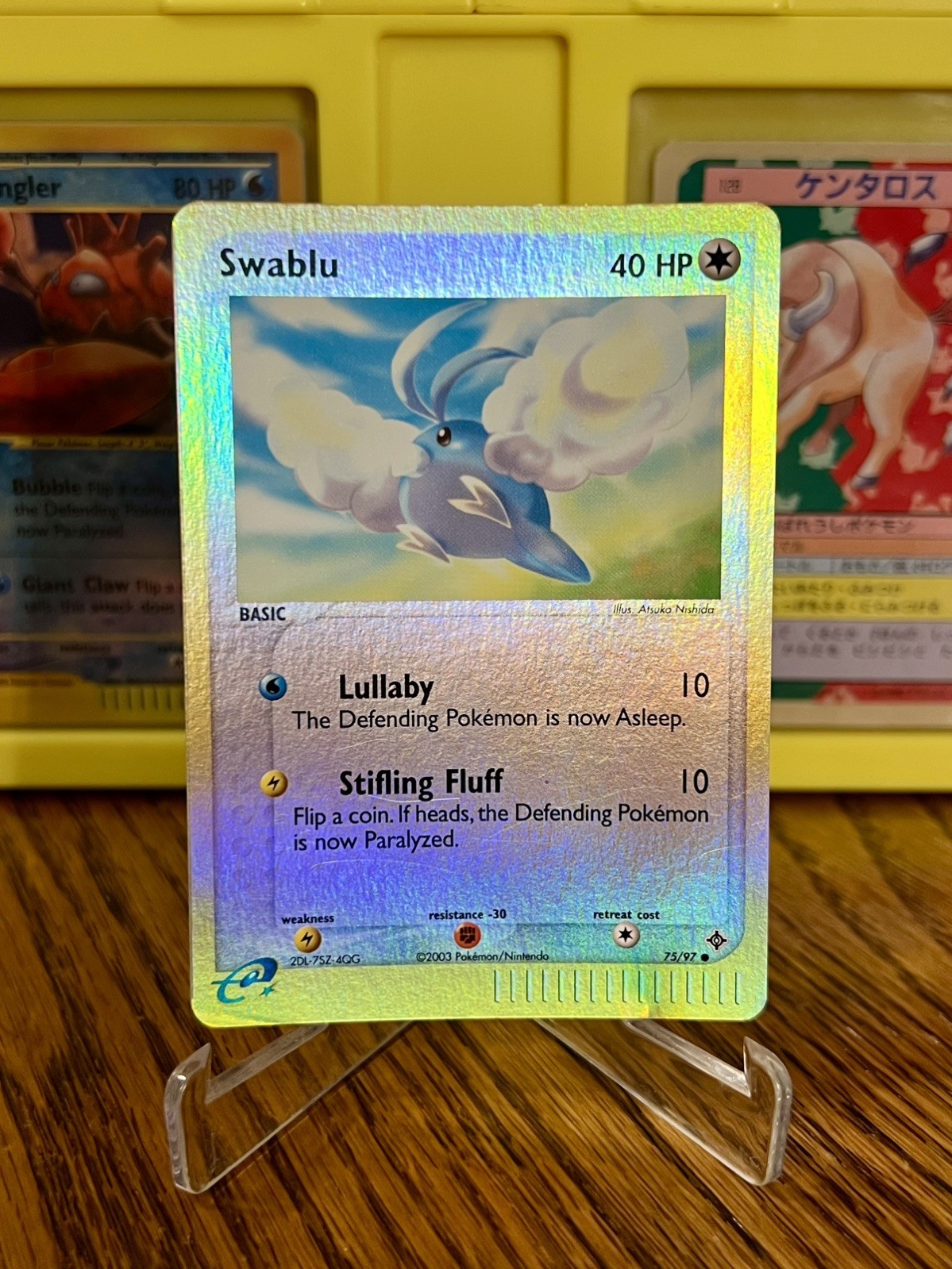 Pokémon TCG Ex Dragon Swablu 75/97 Reverse Holo MINT SEE PICS Clean E Reader